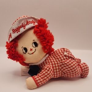 Vintage Applause Baby Raggedy Andy Crawling Baby 9" Plush Doll